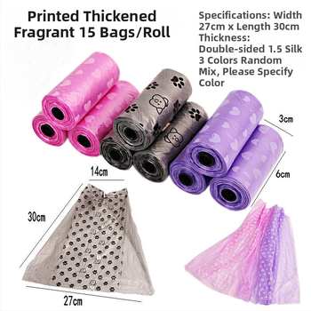 Torbe za smeće kućnih ljubimaca, plastične vrećice s spiralnim dizajnom, pakiranje 1000 kom