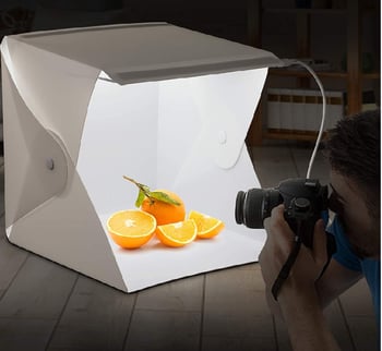 LED Mini Studijos Softbox, Nešiojamas Sulankstomas Fotografijos Šviesos Dėklas (Šaltinis: Spot; Medžiaga: Ekologiškas plastikas; Svoris: 0.35)