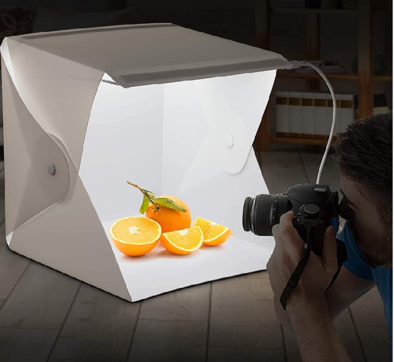 LED Mini Studijos Softbox, Nešiojamas Sulankstomas Fotografijos Šviesos Dėklas (Šaltinis: Spot; Medžiaga: Ekologiškas plastikas; Svoris: 0.35)