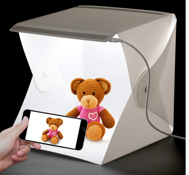 LED Mini Studijos Softbox, Nešiojamas Sulankstomas Fotografijos Šviesos Dėklas (Šaltinis: Spot; Medžiaga: Ekologiškas plastikas; Svoris: 0.35)