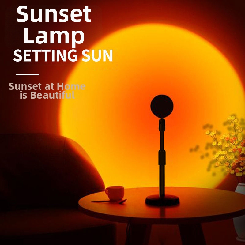 Regulējama saulrieta lampa - USB barošanas, sienas uzstādāmā guļamistabas atmosfēras gaisma, bez viedās vadības