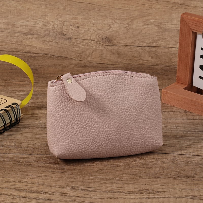 Дамски монетник с цип, PU материал, урбан прост стил, едноцветен дизайн, подплата найлон, лято 2024