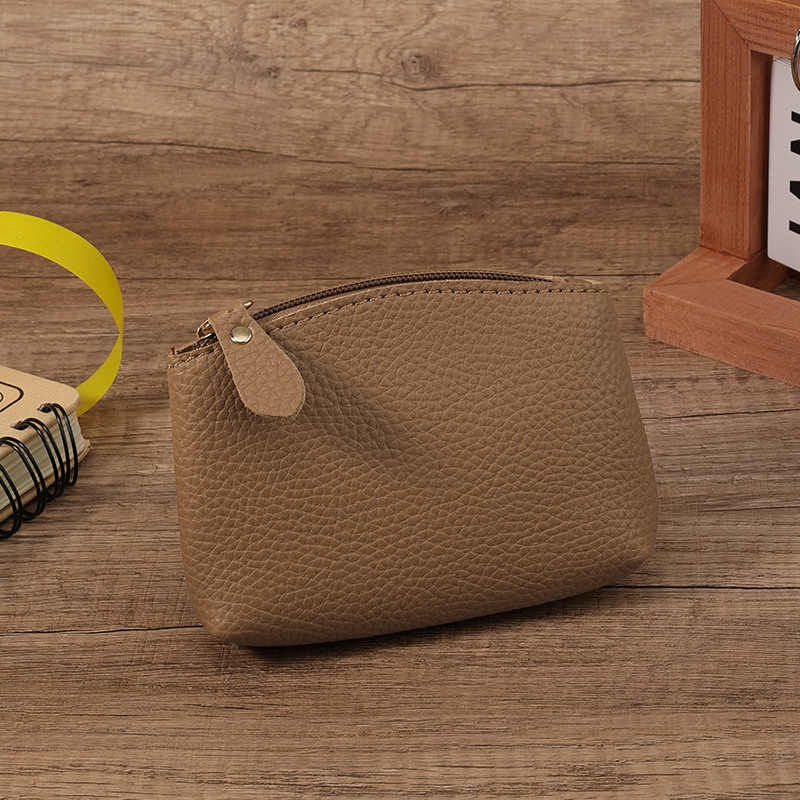 Дамски монетник с цип, PU материал, урбан прост стил, едноцветен дизайн, подплата найлон, лято 2024