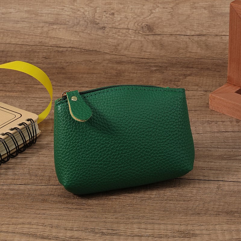 Дамски монетник с цип, PU материал, урбан прост стил, едноцветен дизайн, подплата найлон, лято 2024