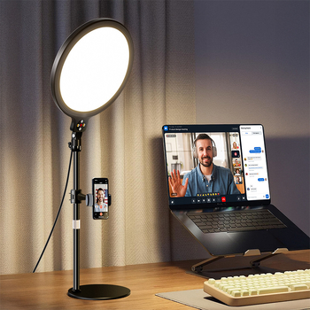 Suport pentru streaming live cu iluminare de umplere, temperatură de culoare reglabilă în trei trepte, putere 10–50W, 12V, model S30