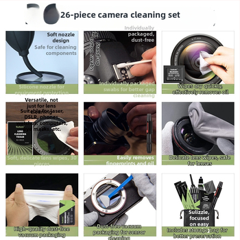 Set za čišćenje kamere - puhanje zraka, Lens Pen za DSLR i bezz ogledala kamere, CMOS/CCD senzori