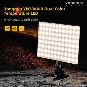 YONGNUO YN300Air Prenosné LED osvetlenie na fotografovanie, 5600K teplota farieb, 18W, stmievateľné, E14 hlava žiarovky