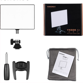 YONGNUO YN300Air Prenosné LED osvetlenie na fotografovanie, 5600K teplota farieb, 18W, stmievateľné, E14 hlava žiarovky