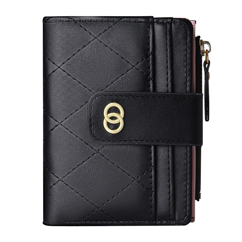 Зипер монетник с множество отделения за карти – дамски портфейл в урбан стил, PU материал, подплата от синтетична кожа, 2025 година, подходящ за ежедневна употреба