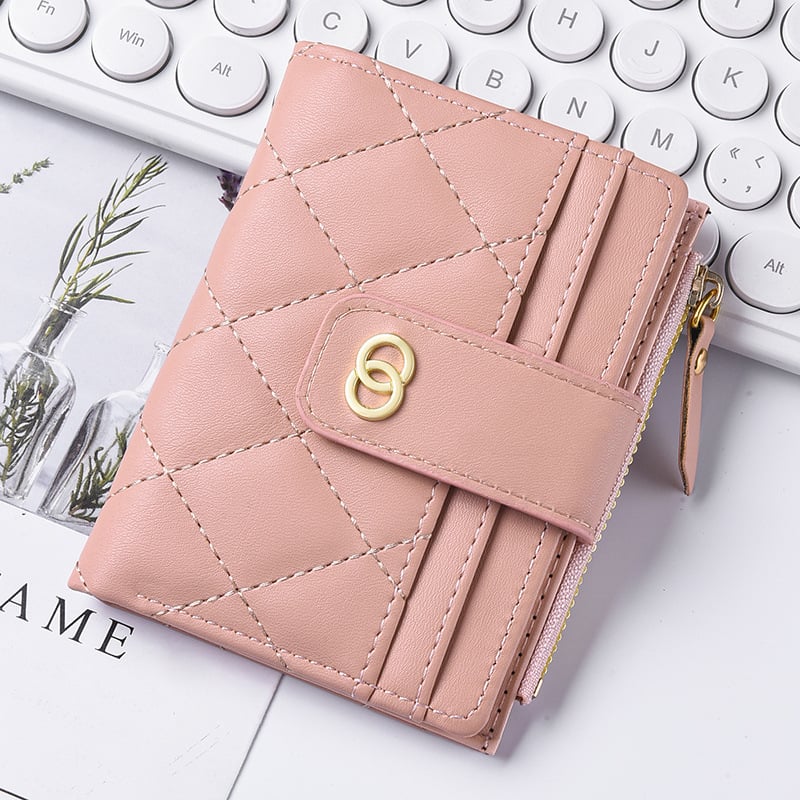 Зипер монетник с множество отделения за карти – дамски портфейл в урбан стил, PU материал, подплата от синтетична кожа, 2025 година, подходящ за ежедневна употреба