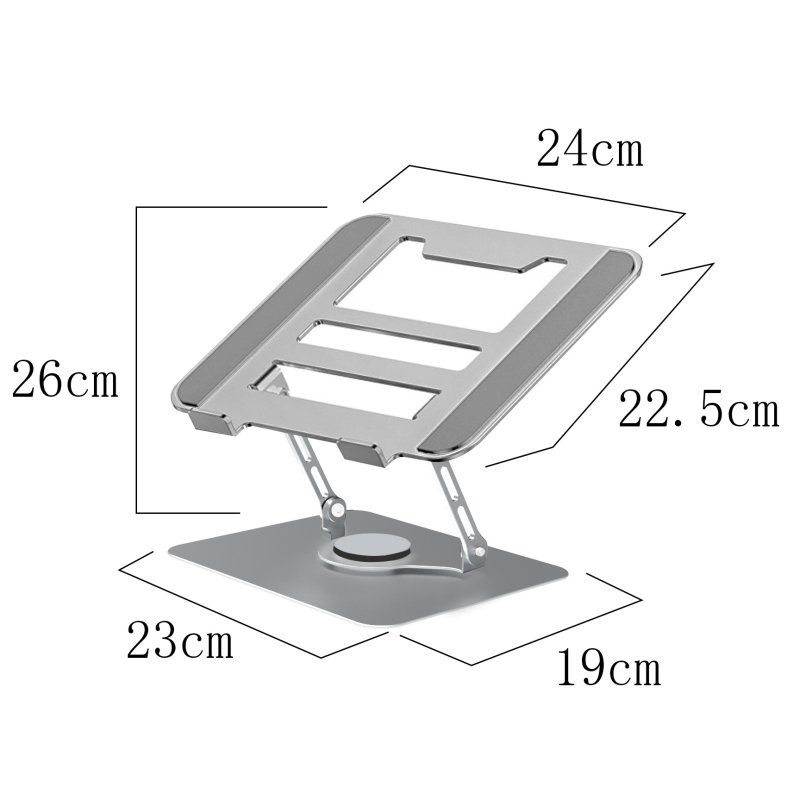 Μεταλλική βάση ψύξης για φορητό υπολογιστή, πτυσσόμενη, περιστρεφόμενη, εργονομική, μοντέλο HLP20