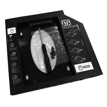 Portatīvā datora optiskā diska ligzdas cietā diska turētājs, plastmasas, HDD/SSD atbalsts, OEM apstrāde