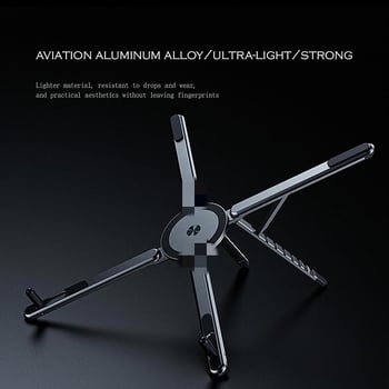 Stojak za prijenosno računalo A-8, sklopiv, aluminijska legura, univerzalni nosač, 214 g