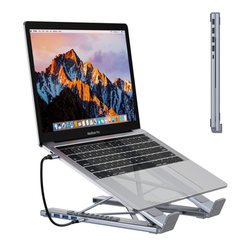 Aluminijski stolni hub s 5-portnim sklopivim podesivim držačem, težina 429 g