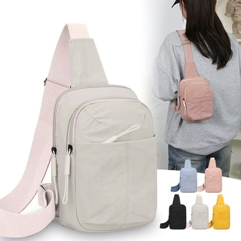 Crossbody taška na telefón, veľká kapacita, nylon, mestský minimalistický štýl, zips, vnútorná kapsa na telefón, na každodenné použitie