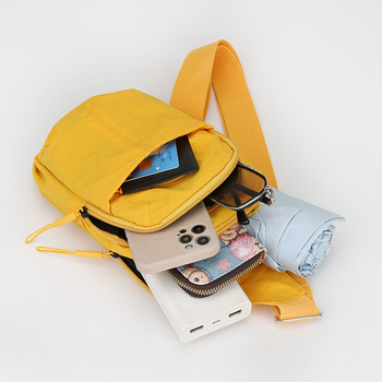 Crossbody taška na telefón, veľká kapacita, nylon, mestský minimalistický štýl, zips, vnútorná kapsa na telefón, na každodenné použitie