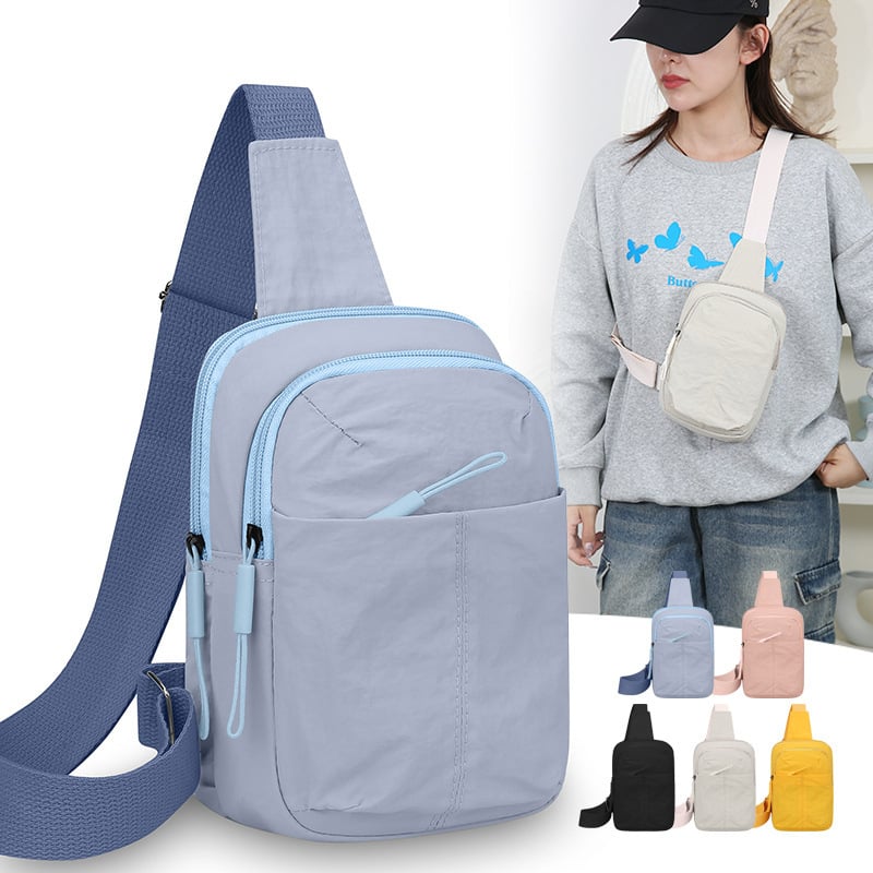 Crossbody taška na telefón, veľká kapacita, nylon, mestský minimalistický štýl, zips, vnútorná kapsa na telefón, na každodenné použitie