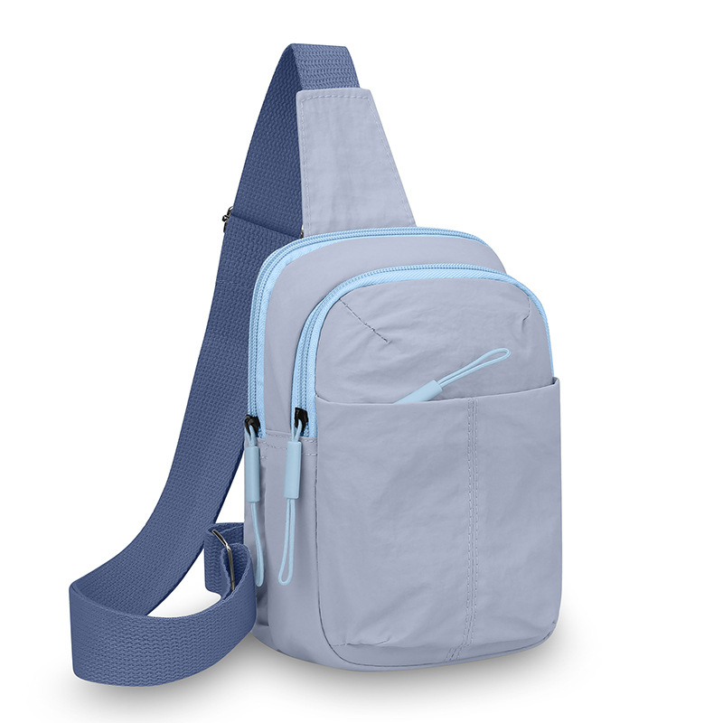 Crossbody taška na telefón, veľká kapacita, nylon, mestský minimalistický štýl, zips, vnútorná kapsa na telefón, na každodenné použitie