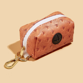 Prijenosni PU držač vrećica za šetnju psa, uzorak noj