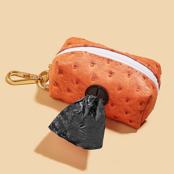 Prijenosni PU držač vrećica za šetnju psa, uzorak noj