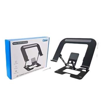 Kovová skladacia držiak pre notebook, telefón a tablet – viacerofunkčný domáci kancelársky stojan, univerzálna kompatibilita s iPad, iPhone generáciami a iPod touch 4. generácie; hmotnosť 1260 g