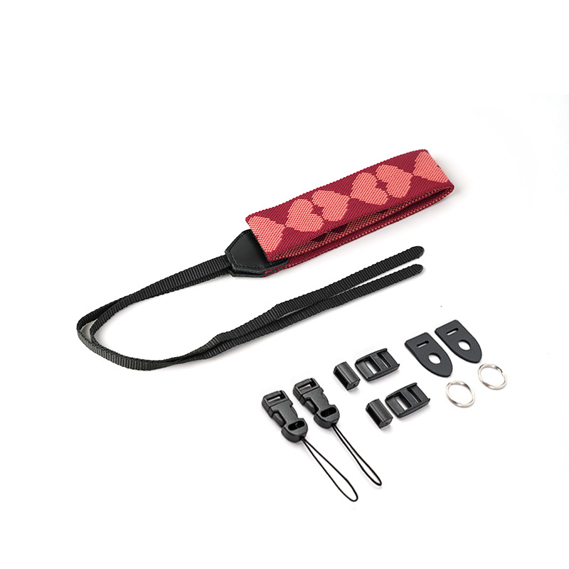Univerzálny cross-body popruh na kameru, zosilnený tlakový dizajn, tkaný popruh, retro dizajn srdca, kompatibilný s rôznymi bezzrkadlovými fotoaparátmi