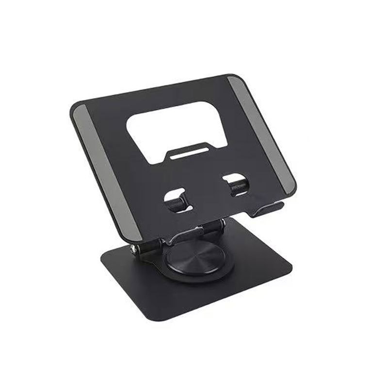 Suport metalic pentru tabletă, rotire 360°, înălțime reglabilă, portabil și pliabil