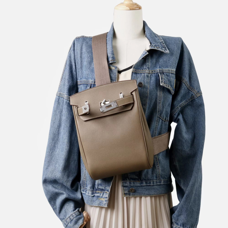 Miss Summer Togo első réteg marhabőrből készült mellkas táska – stílusos és sokoldalú crossbody, mindennapi használatra