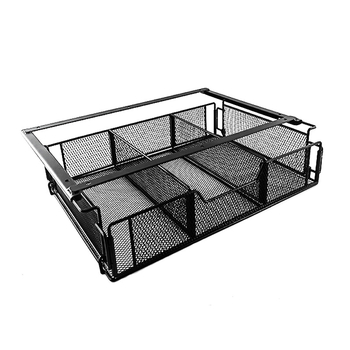 Raft sub birou, pliabil, multifuncțional, oțel-carbon, montaj pe masă, 1 nivel