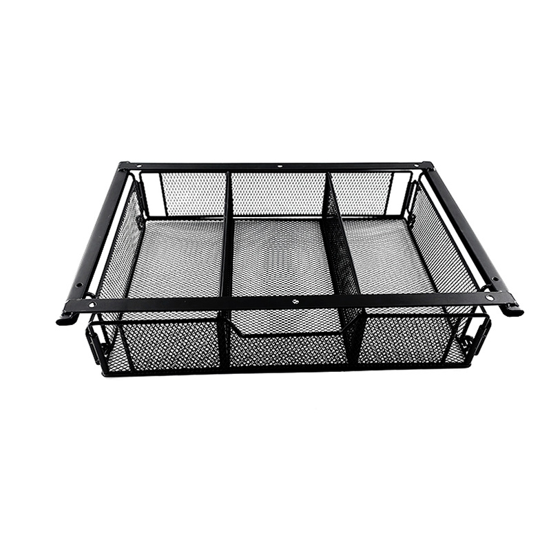 Raft sub birou, pliabil, multifuncțional, oțel-carbon, montaj pe masă, 1 nivel