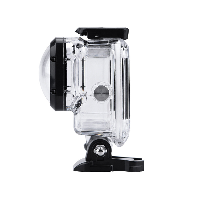 GoPro HERO9/HERO10 Wide-Angle Lens Mod în husă impermeabilă – PC + sticlă optică temperată + butoane din oțel inoxidabil 316, include bază și șurub, 40 m adâncime