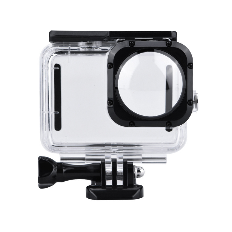 GoPro HERO9/HERO10 Wide-Angle Lens Mod în husă impermeabilă – PC + sticlă optică temperată + butoane din oțel inoxidabil 316, include bază și șurub, 40 m adâncime