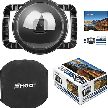 Maska za ronjenje za GoPro Hero10/9 – sferna vodootporna maska, ABS i akril, model XTGP559, anti-fog, paket sadrži 1 masku i zaštitni poklopac