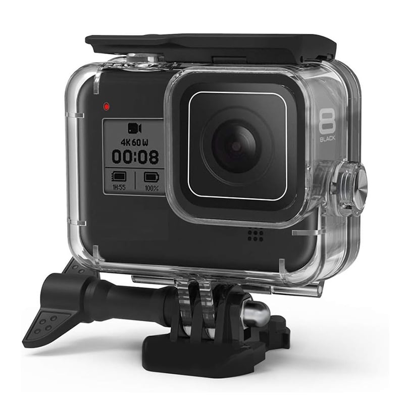 Vodotesné puzdro GoPro 8 CN-76 — PC + tvrdené sklo, vodotesný ochranný kryt pre GoPro 8, možnosť tlače loga