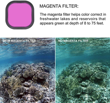 Accesorii GoPro: set de filtre din 3 piese pentru GoPro Hero 8/9/10, material PVC