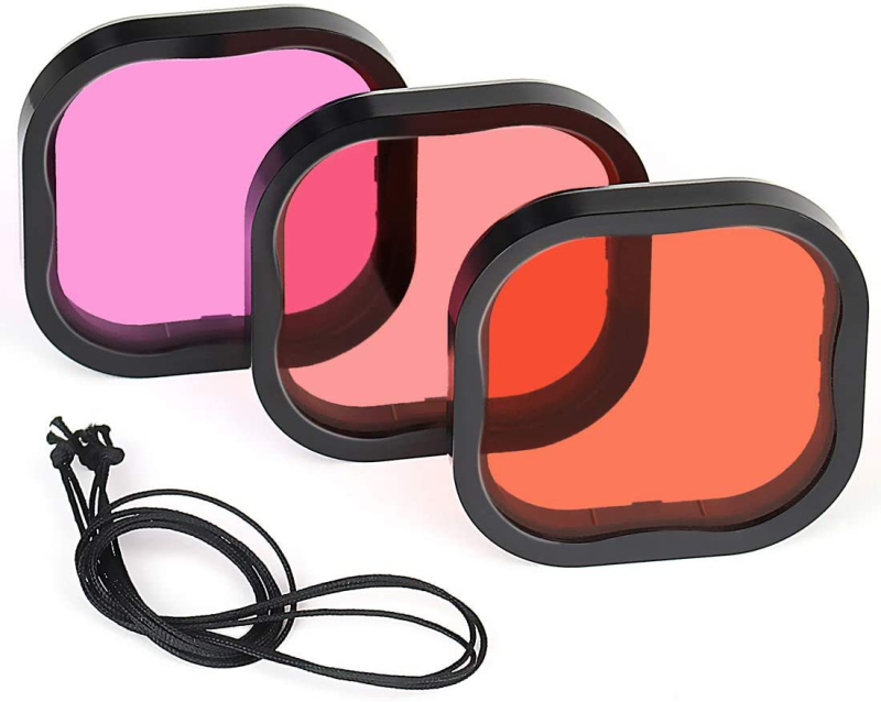 Accesorii GoPro: set de filtre din 3 piese pentru GoPro Hero 8/9/10, material PVC