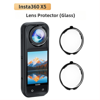 Ochranné optické sklo pre Insta360 X5 – proti hmle, proti zašpineniu, proti poškriabaniu; Materiál: Optické sklo