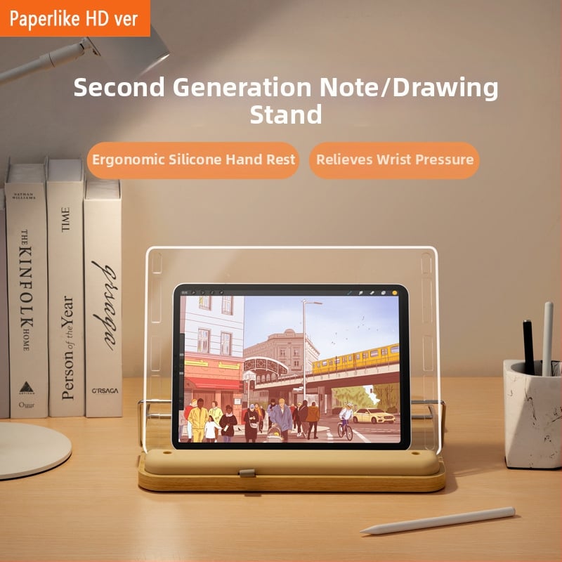 Držiak na kreslenie pre iPad, 2. generácia, nastaviteľný uhol, stolný stojan z masívneho dreva pre online učenie