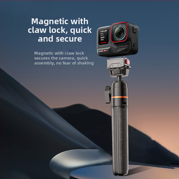 KC-01 Magnetická rýchloodpojovacia základňa pre insta360 Ace/AcePro s 1/4 palcovým GoPro adaptérom — hliníková zliatina, silikón, ABS