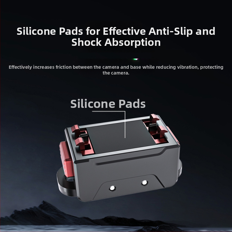 KC-01 Magnetická rýchloodpojovacia základňa pre insta360 Ace/AcePro s 1/4 palcovým GoPro adaptérom — hliníková zliatina, silikón, ABS