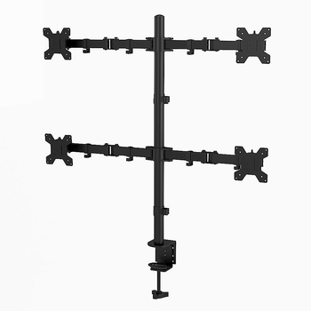 Suport pentru patru monitoare pentru desktop – bază rotativă universală, aliaj de aluminiu, model XSQ-M054, 8 kg, include set de suporturi