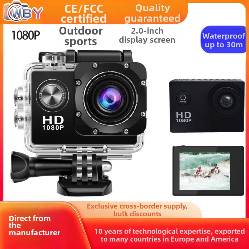 SJ4000 actionkaamera — veekindel, 2.0'' LCD, TF-kaardiga salvestus, 1-tunnine akumulator, ABS-korpus