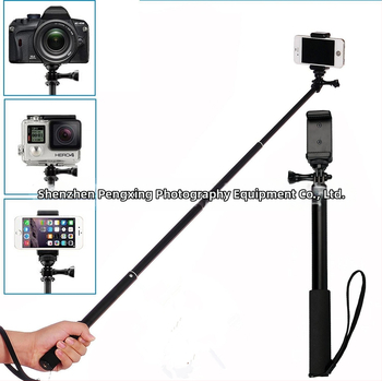 GoPro ir mobiliojo telefono selfie lazda — GP-1088, aliuminio lydinys, 4 sekcijos, maksimali apkrova 2 kg