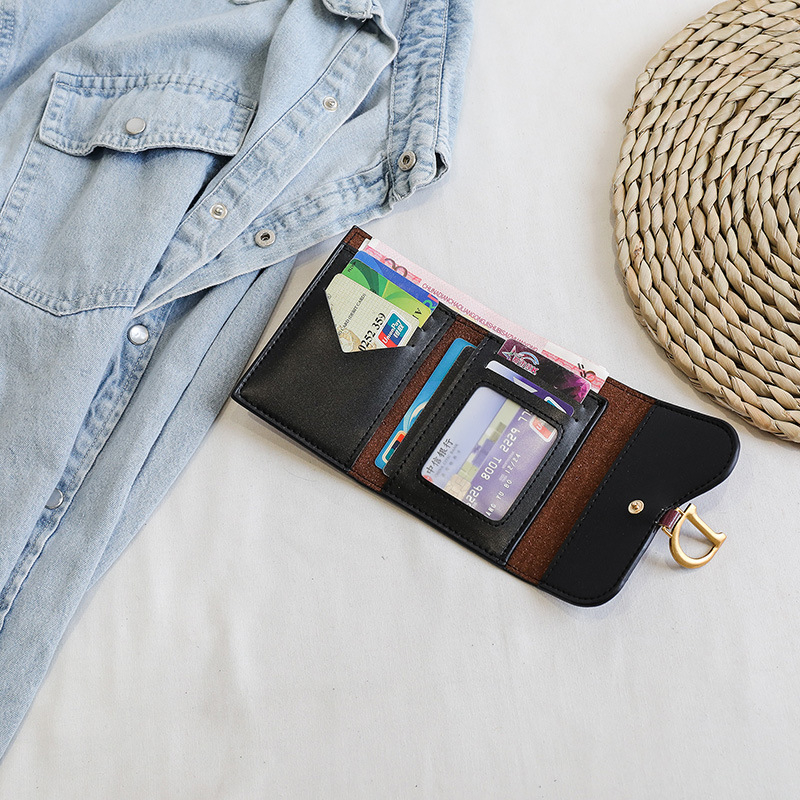 PVC портфейл за карти за дами — компактен, едноцветен, модел 183#, подплата полиестер, лицензиран частен етикет