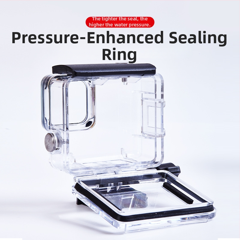 GOPRO HERO 4K vodotesné púzdro A-GPH-WC – Materiál: polykarbonát + tvrdené sklo, Vlastné logo, Obsah balenia: púzdro, základ, T-bolt, alkoholová utierka, anti-fog list