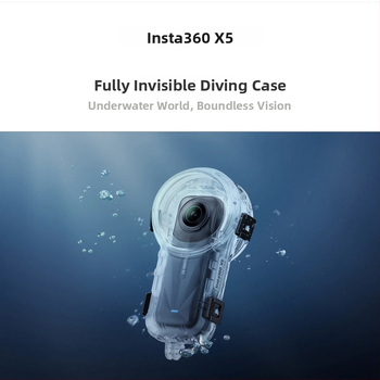 Carcasă subacvatică pentru Insta360 X5 — Shadowstone husă protectivă rezistentă la apă (Plastic, Silicon impermeabil, Oțel inoxidabil)