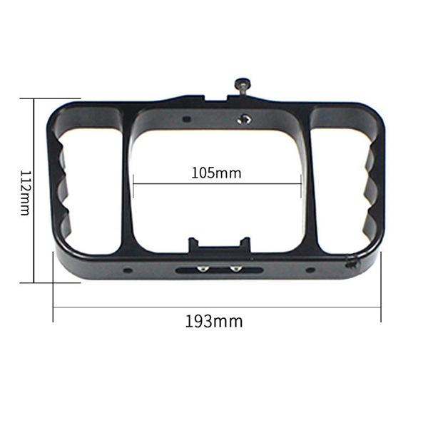 Dvojručný držiak na podvodné fotografovanie z hliníkovej zliatiny, kompatibilný s GoPro HERO9/8