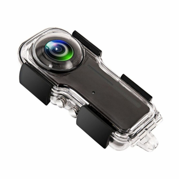 insta360 ONE RS ONE-inch Lycra vodeodolný ochranný kryt pre panoramatickú kameru — PC materiál; balenie obsahuje: vodeodolný kryt, základ, skrutka, anti-fog list; tlačené logo OK