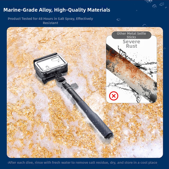 TELESIN Selfie tyč z hliníkovej zliatiny s vodotesnou guľovou hlavou, GoPro predĺženie tyče, universalné pre športové kamery a mobilné telefóny, model WSS-001