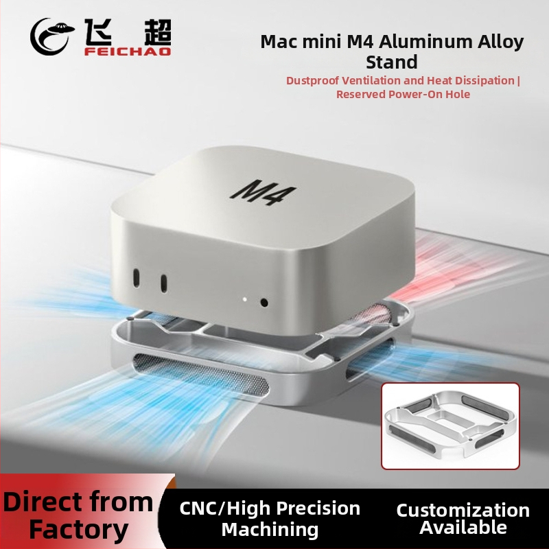 Stolný stojan pre Mac mini M4/M4 Pro s ochranou proti prachu a chladením — hliníková zliatina, 118 g